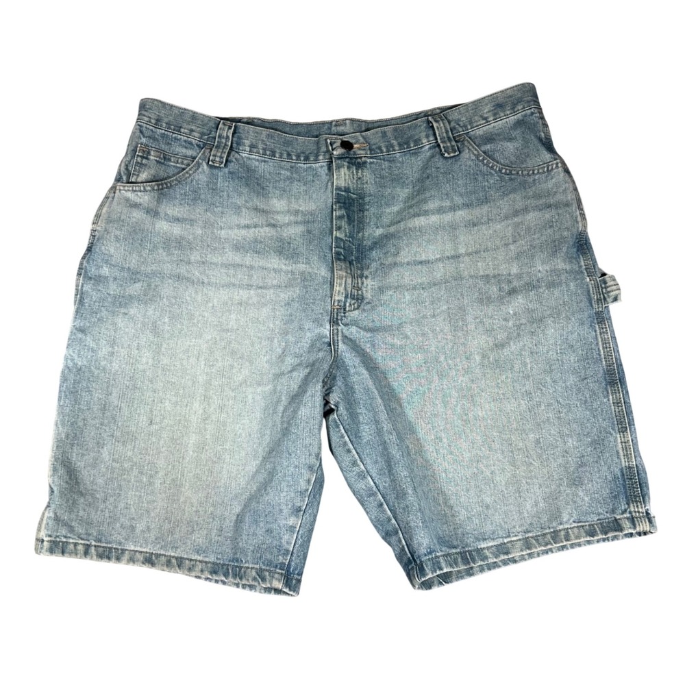 Wrangler Carpenter Denim Shorts Mens 42‎ Light Wash Blue Cotton 64WC5AI